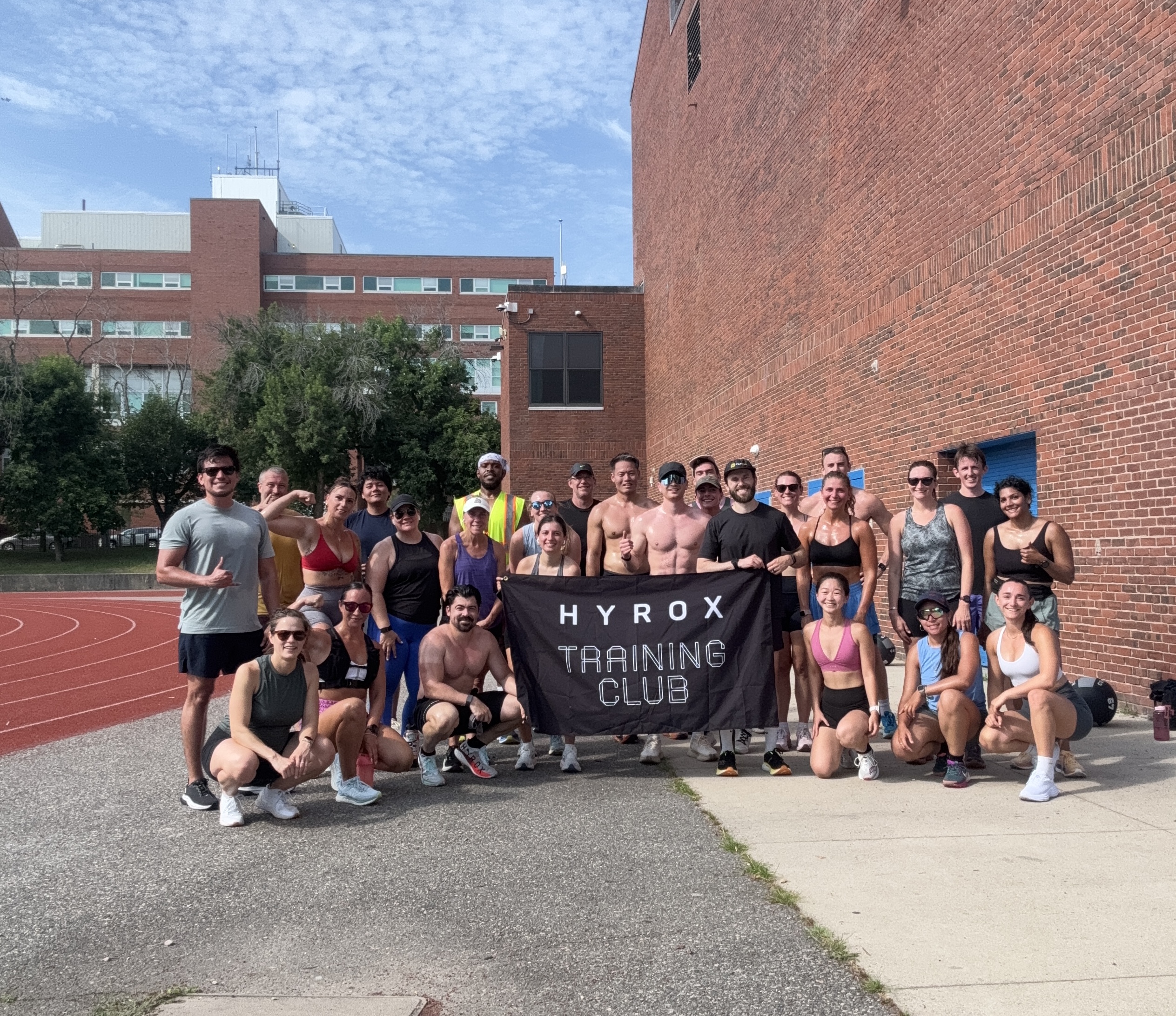 Group shot at the track